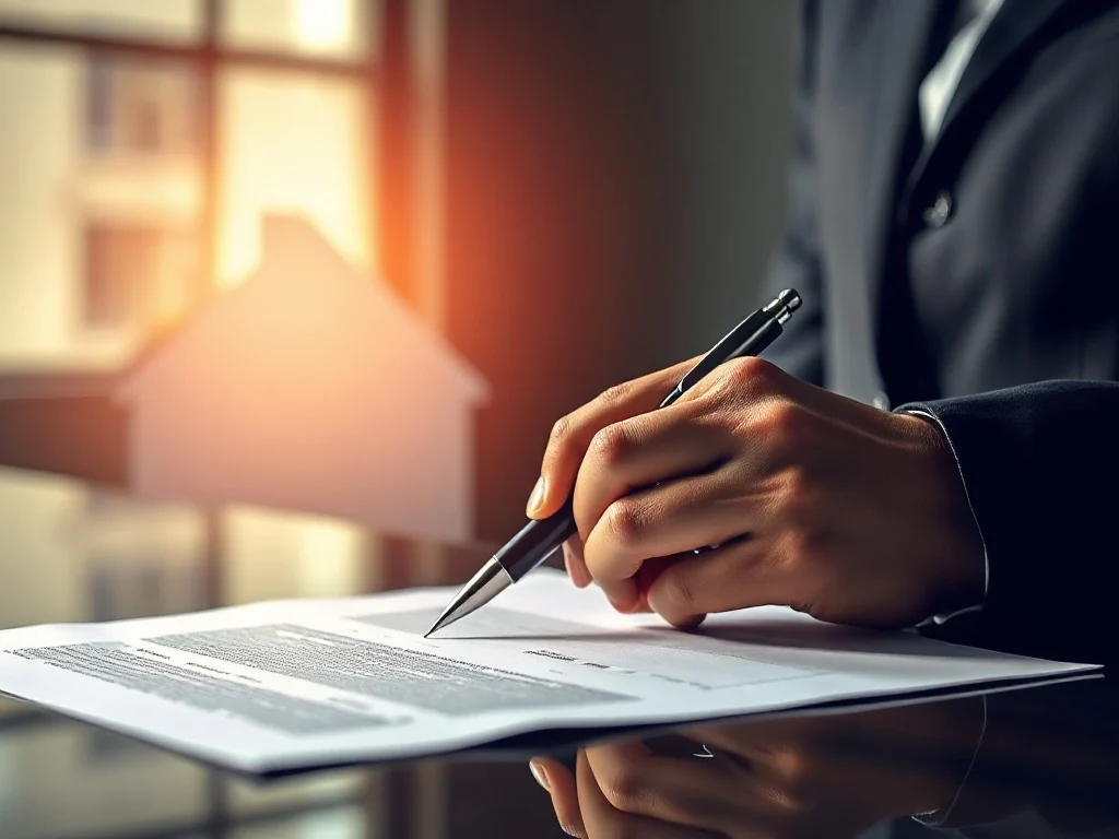 Sócio assinando contrato empresarial, expondo bens pessoais como garantia